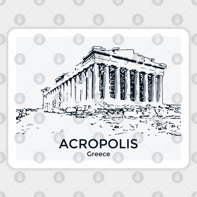 Acropolis - Greece Magnet by Lakeric